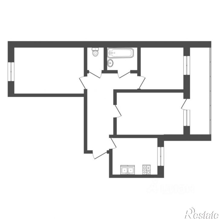 3-комн квартира улица Мельникайте, 48А,  д. 48А