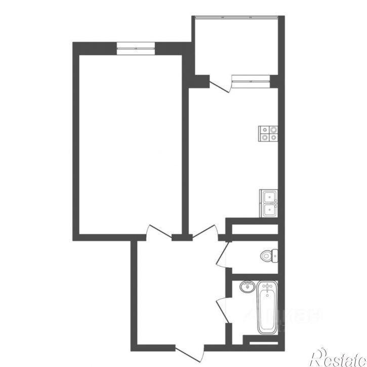 1-комн квартира ул 50 лет Октября, 75 1,  д. 75 1,  к. 1