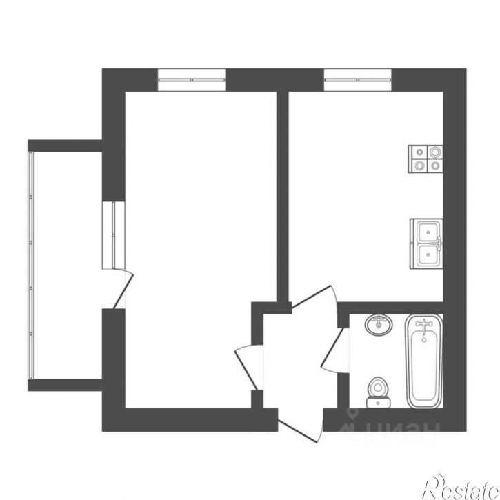 1-комн квартира ул Широтная, 126 3,  д. 126 3,  к. 3