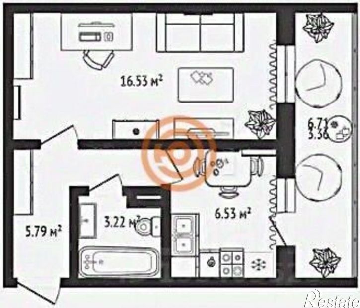 1-комн квартира ул Алматинская, 12,  д. 12