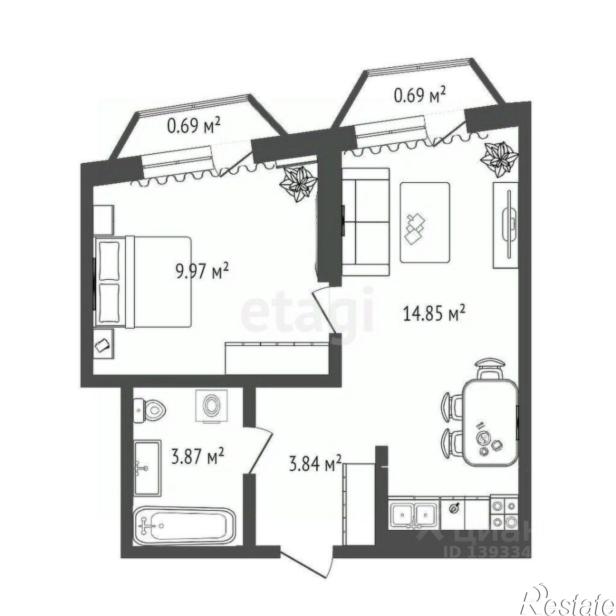 Купить квартиру за 5 500 000 рублей на улица Фармана Салманова, 3