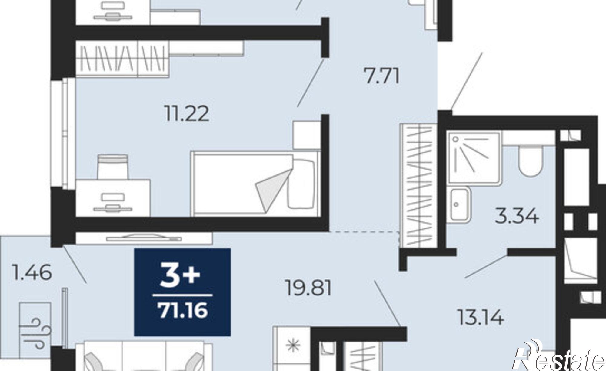 Купить квартиру за 8 430 000 рублей на ул Камчатская, 95