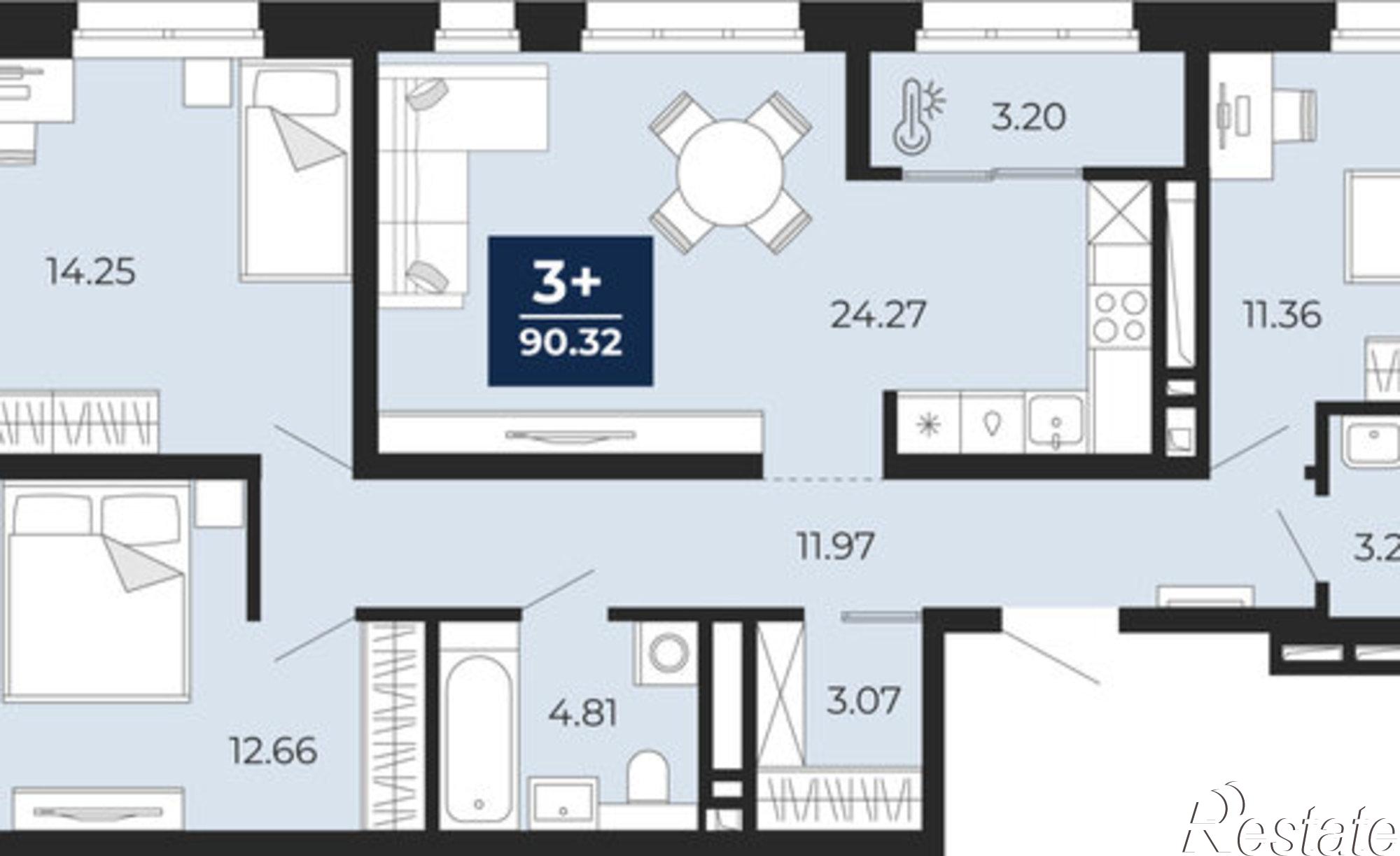 Купить квартиру за 9 880 000 рублей на ул Камчатская, 95
