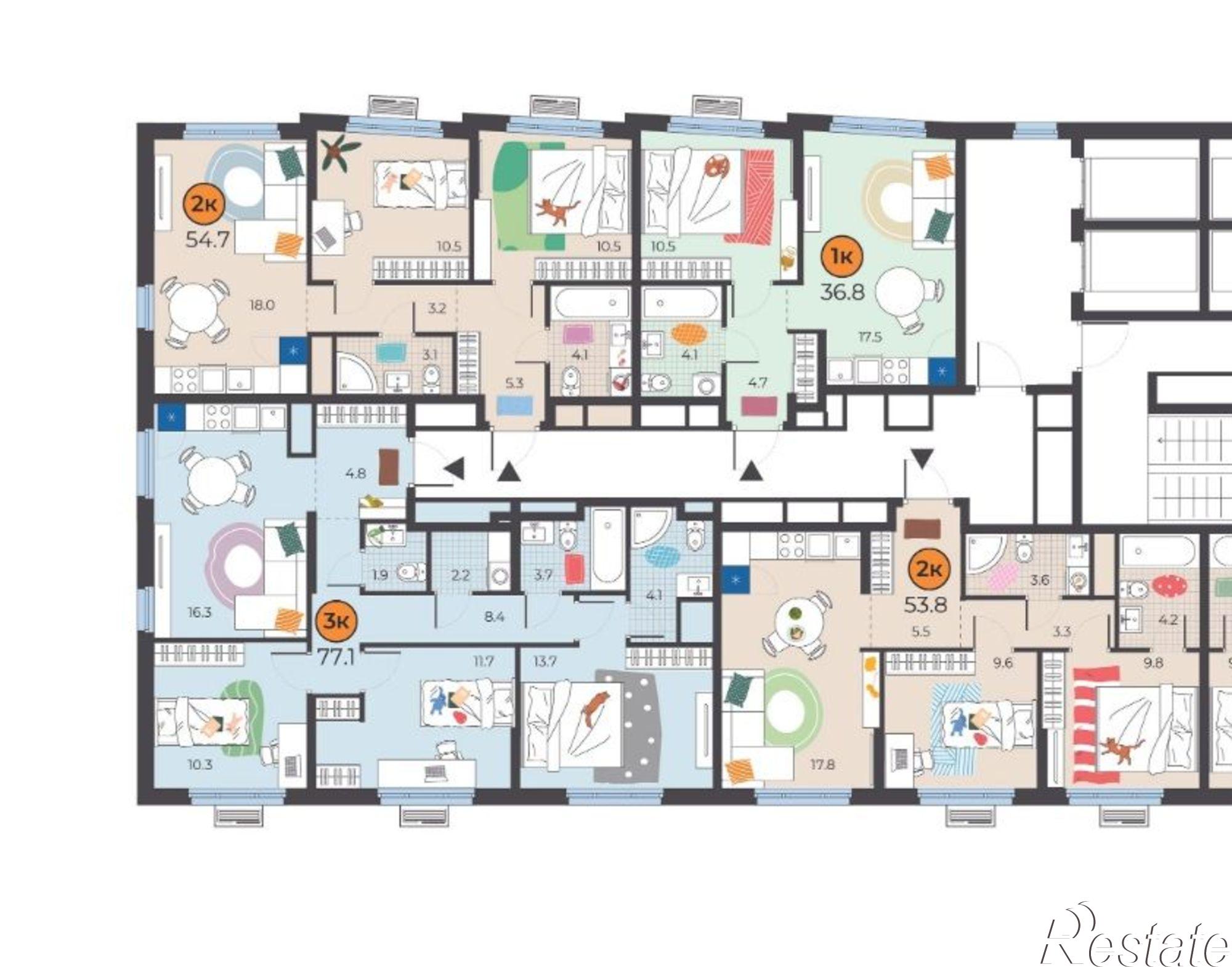 Купить квартиру за 8 325 460 рублей на улица Эльвиры Федоровой, 1