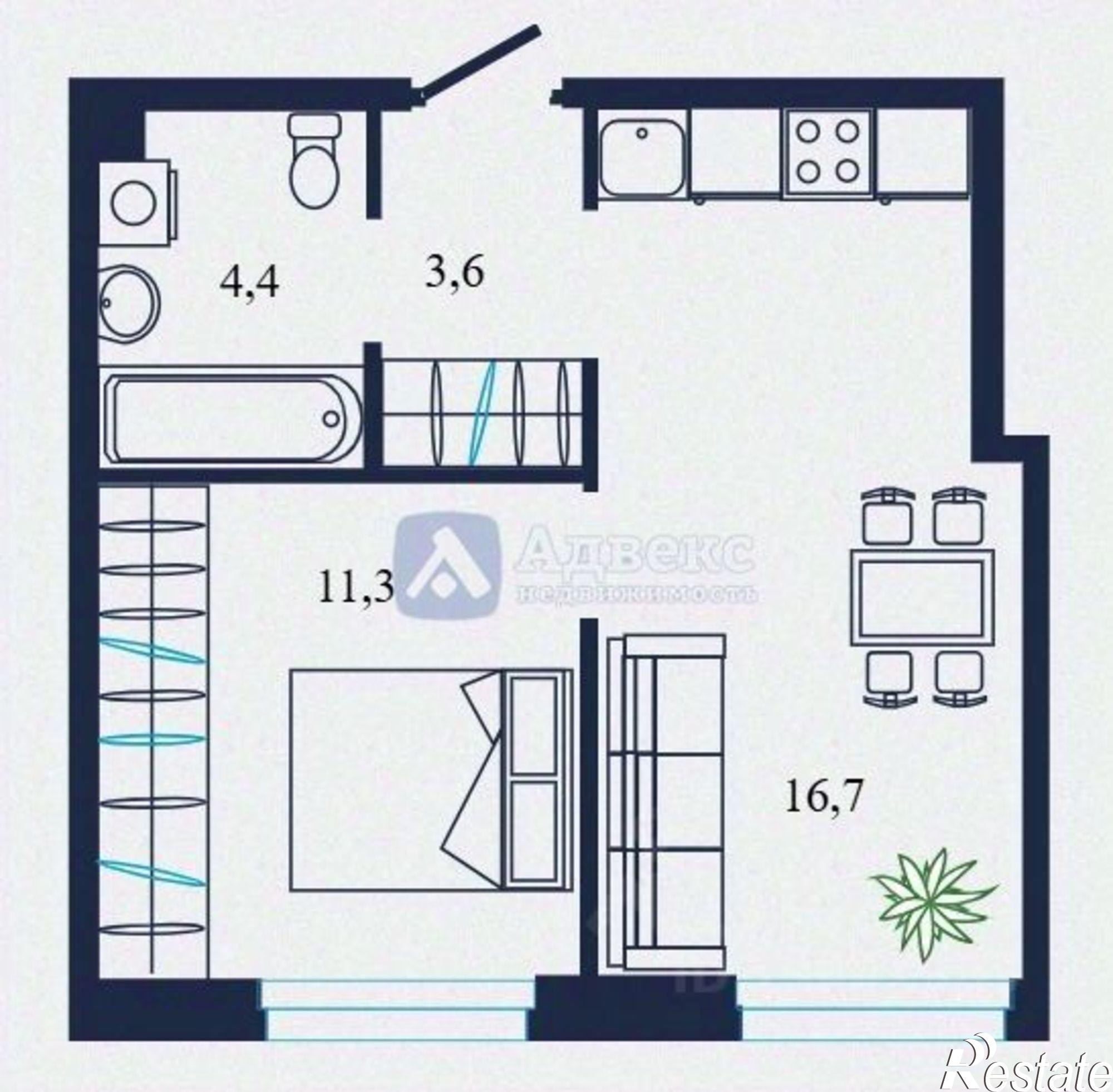Купить квартиру за 4 885 000 рублей на улица Мелиораторов, 6