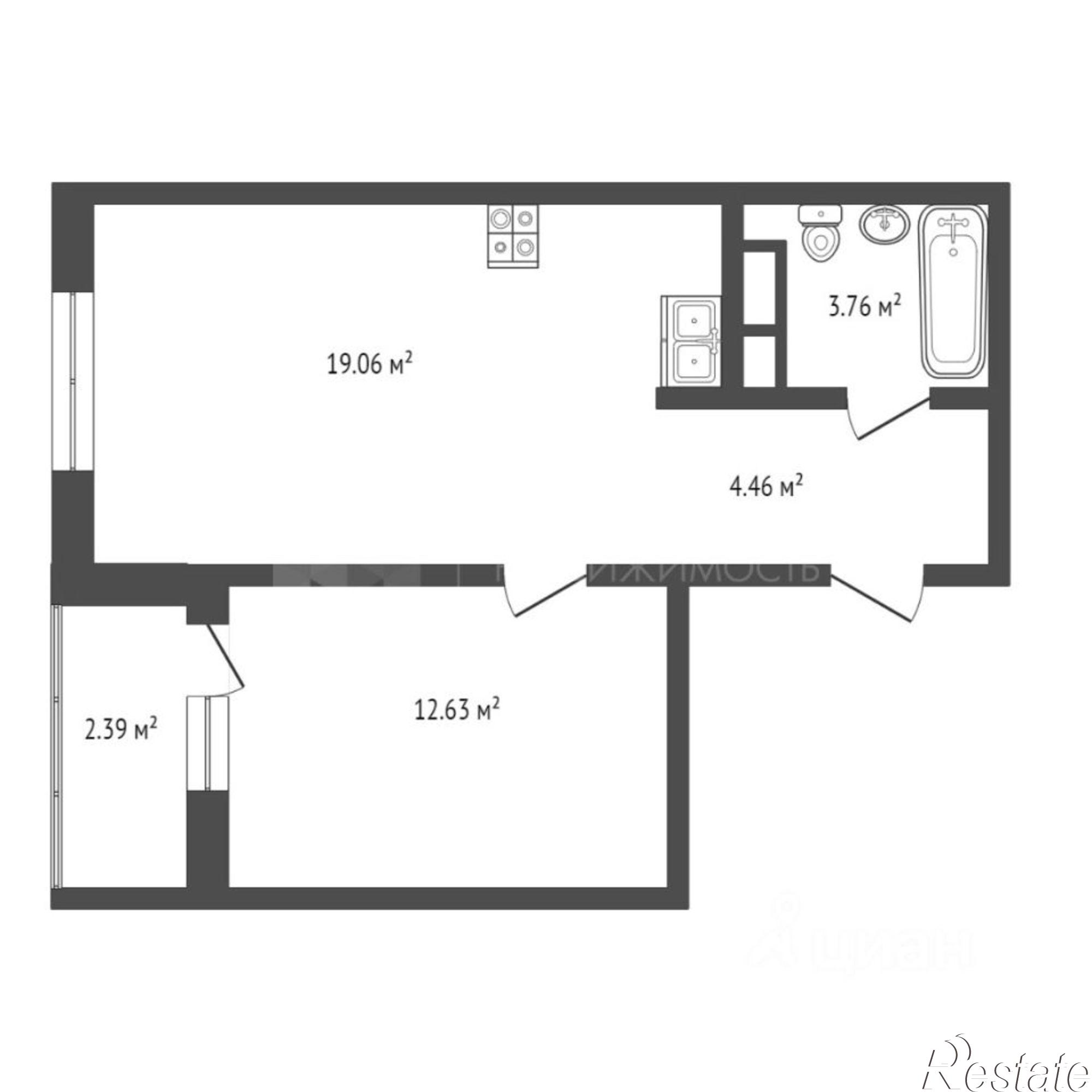 Купить квартиру за 6 176 000 рублей на улица Анатолия Клиндюка, 1