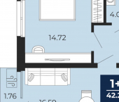 1-комн, 41 кв м, этаж 10/24 Камчатская улица, 100/2