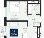 1-комн, 38 кв м, этаж 2/24 Камчатская улица, 100/2