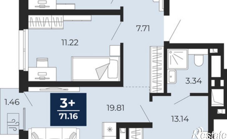 3-комн квартира в новом доме ул Камчатская, 95,  д. 95