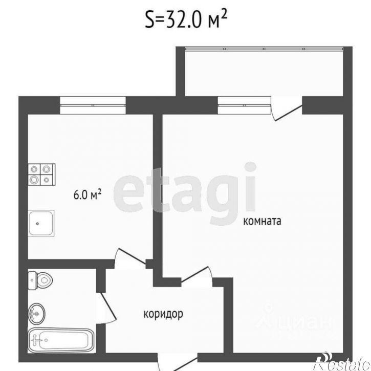 1-комн квартира ул Мельзаводская, 4,  д. 4