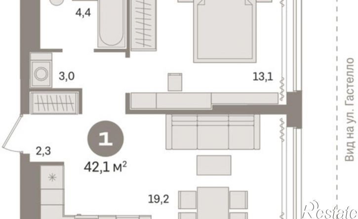 1-комн квартира улица Тимирязева, 8 к1,  д. 8 к1
