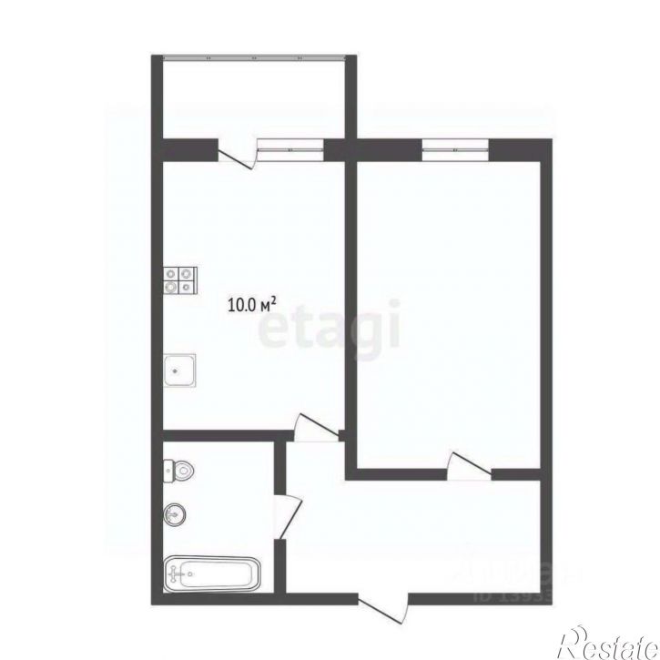 1-комн квартира ул Верхнетарманская, 5,  д. 5