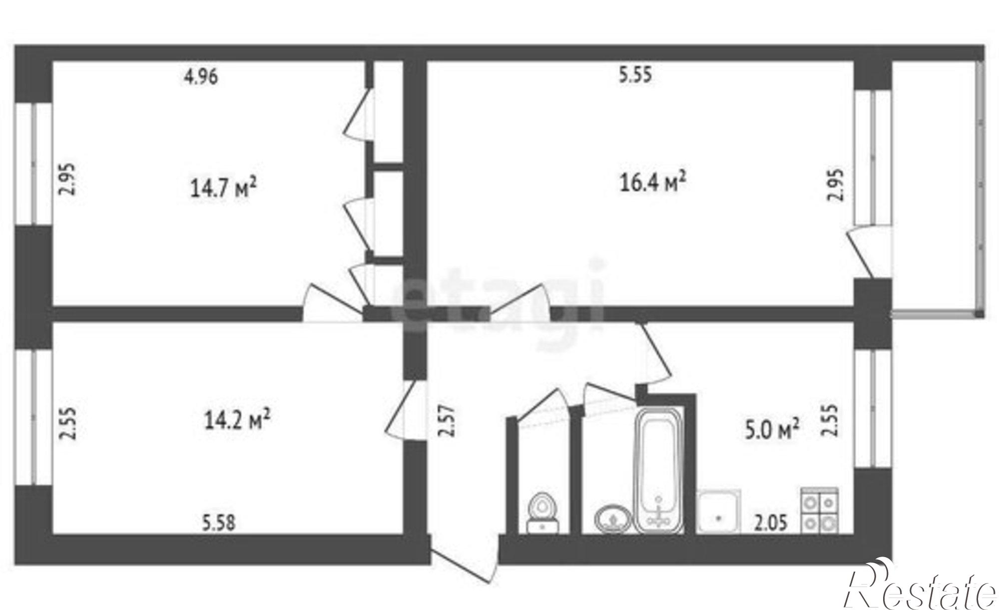 Купить квартиру за 6 000 000 рублей на Холодильная улица, 42А