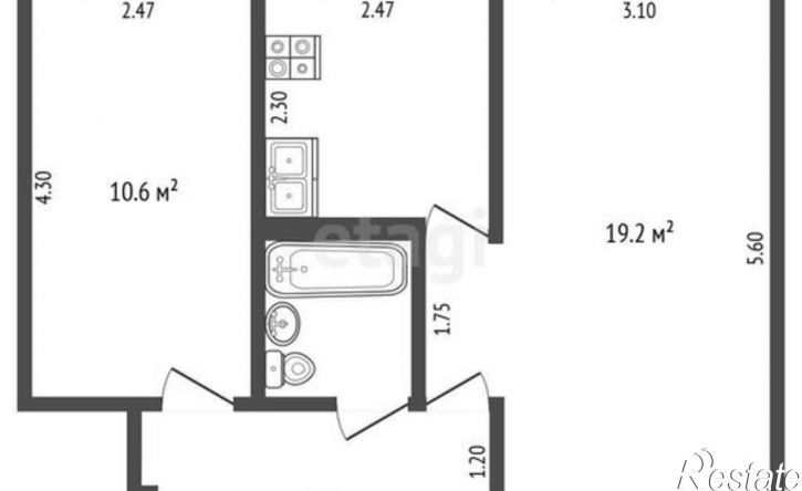 2-комн квартира ул Энергетиков, 56,  д. 56