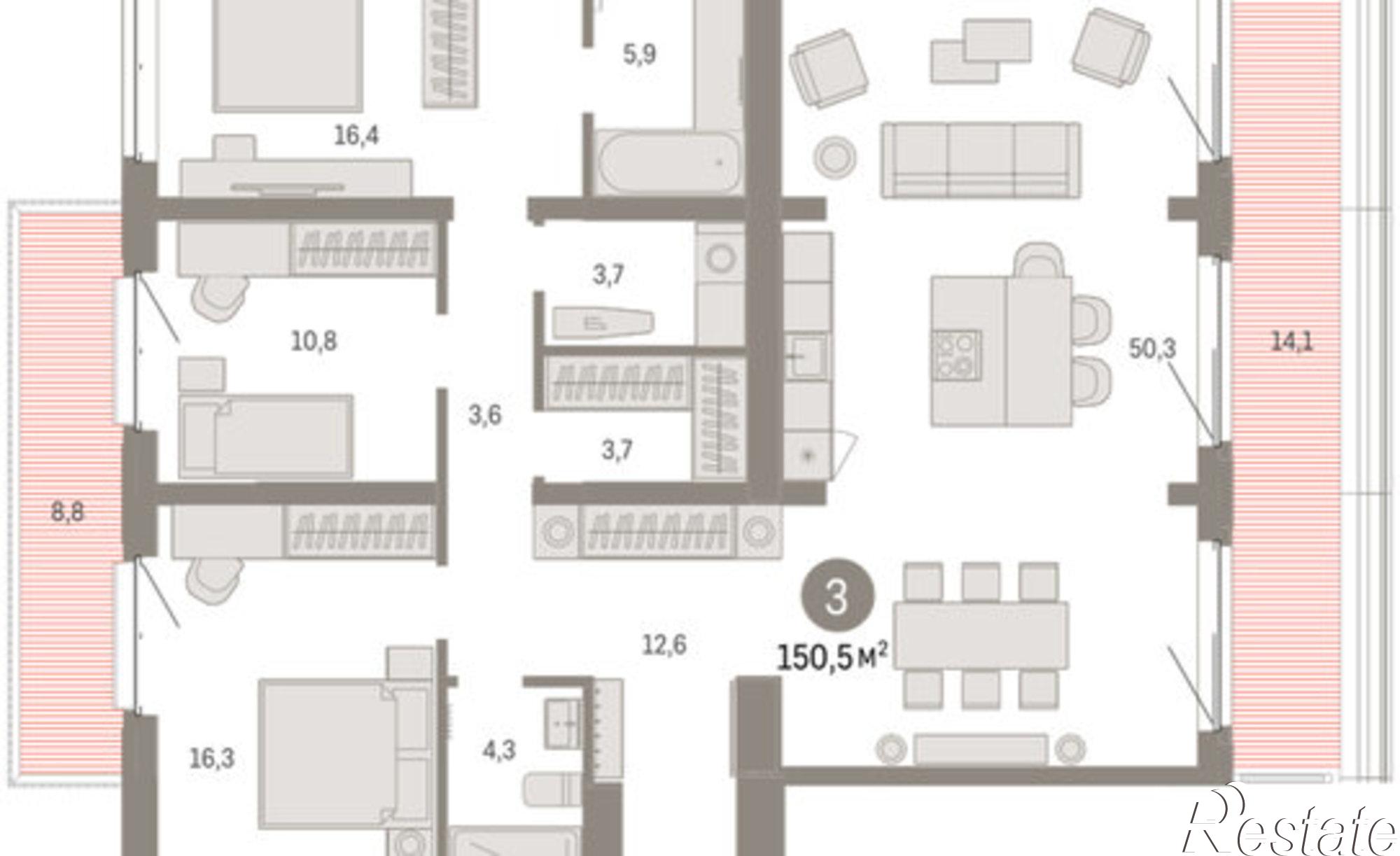 Купить квартиру за 22 180 000 рублей на Минская улица, 92 к2