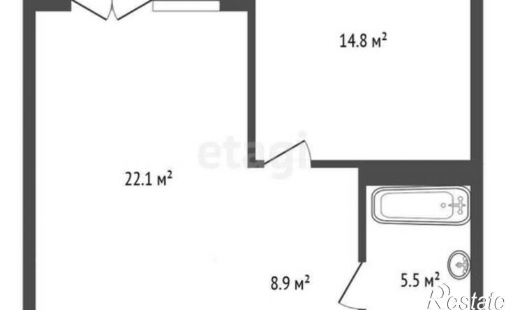 1-комн квартира Первомайская улица, 1А с2,  д. 1А с2