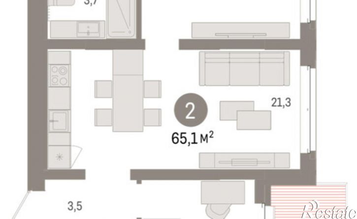 2-комн квартира в новом доме Минская улица, 92 к2,  д. 92 к2