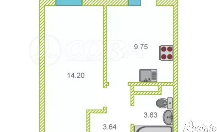 1-комн квартира улица Александра Пушкина, 10,  д. 10
