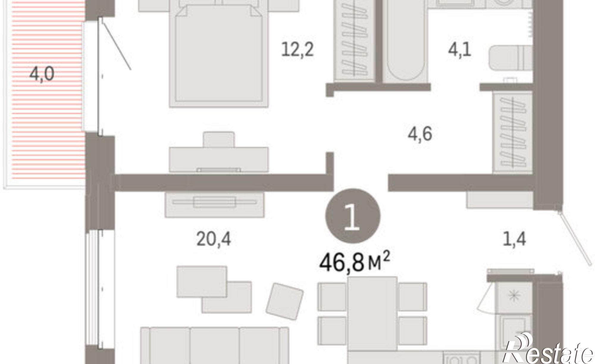 Купить квартиру за 9 480 000 рублей на Минская улица, 92 к2