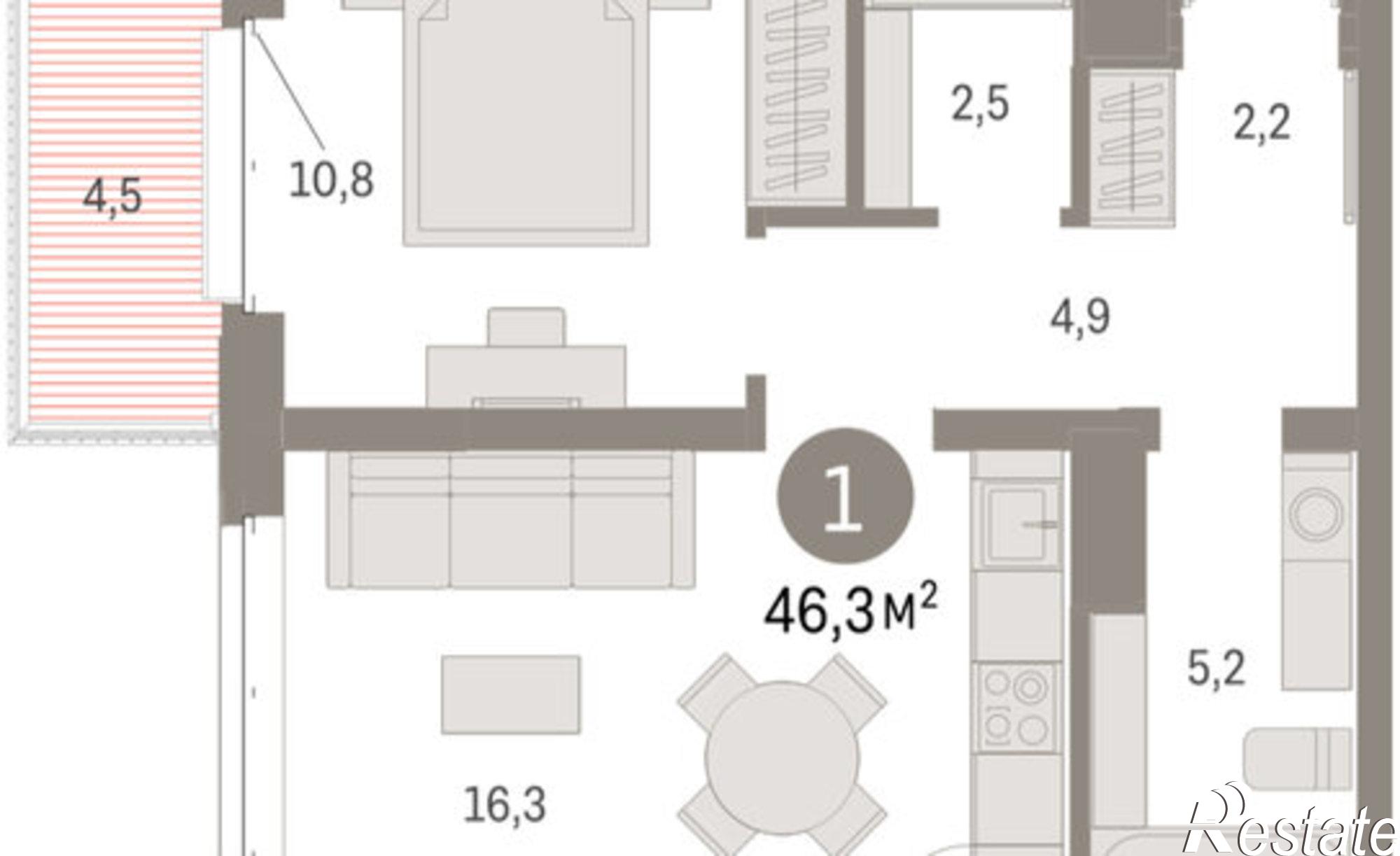 Купить квартиру за 9 450 000 рублей на Минская улица, 92 к2