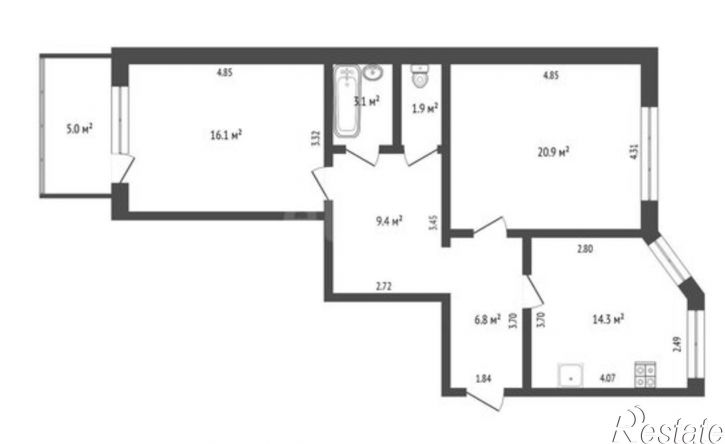 2-комн квартира ул Карла Маркса, 12,  д. 12