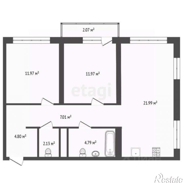 2-комн квартира Воронинская улица, 45,  д. 45