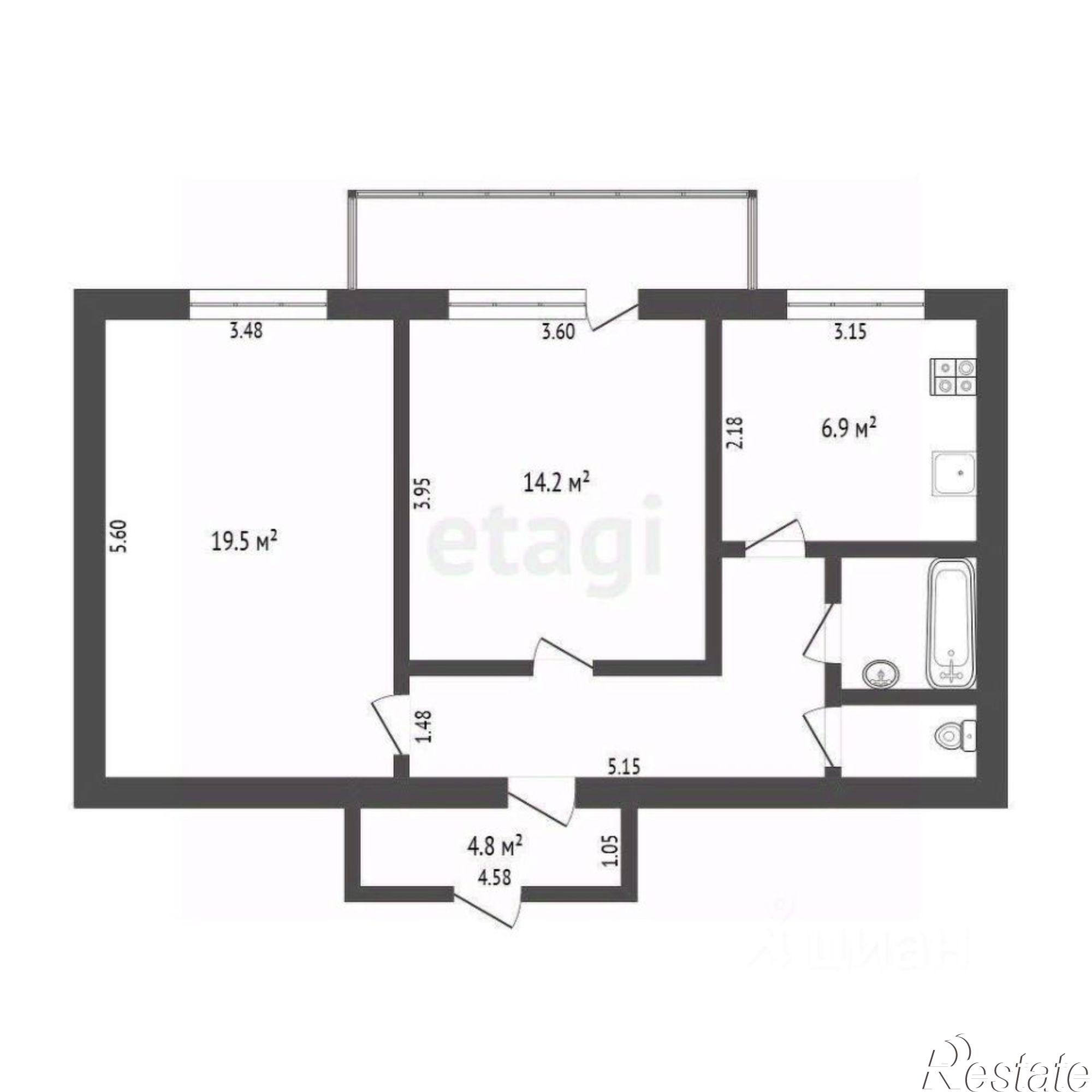 Купить квартиру за 5 590 000 рублей на ул Московский тракт, 135