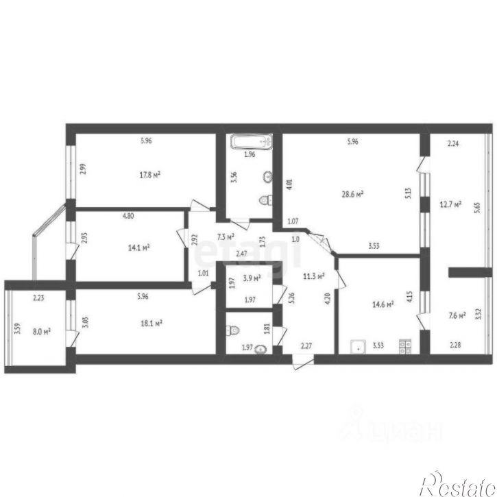 3-комн квартира Киевская улица, 65/2,  д. 65/2