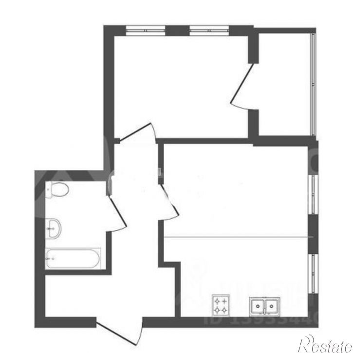 1-комн квартира улица Прокопия Артамонова, 4,  д. 4