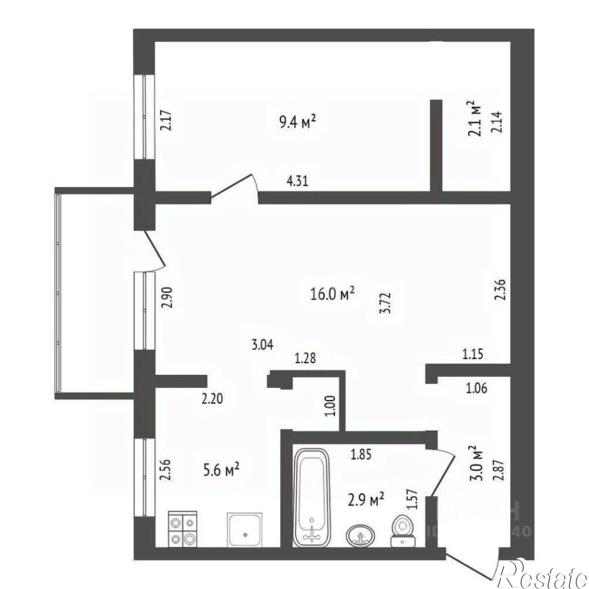 Купить квартиру за 5 470 000 рублей на ул Мельникайте, 94