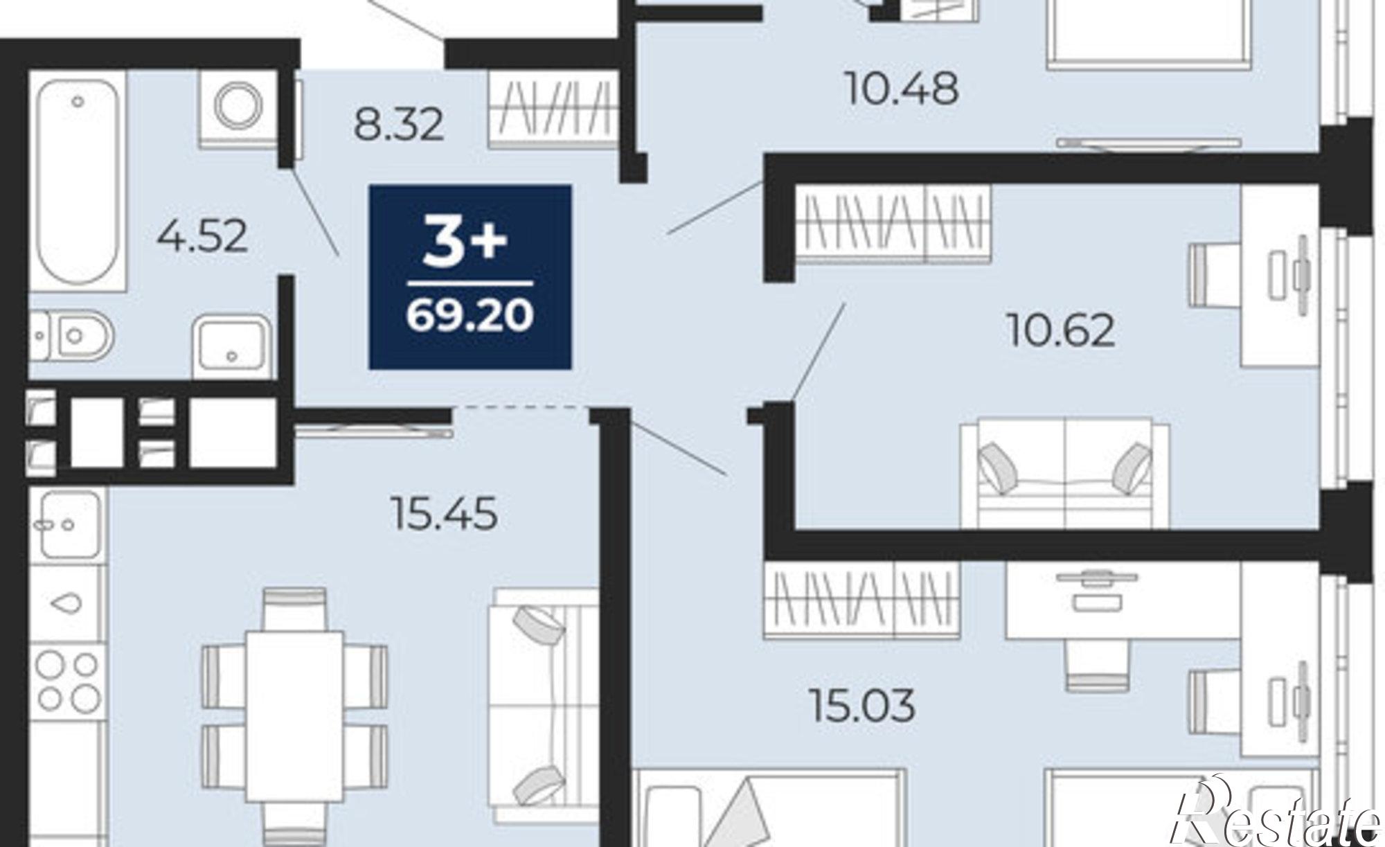 Купить квартиру за 8 230 000 рублей на ул Камчатская, 60