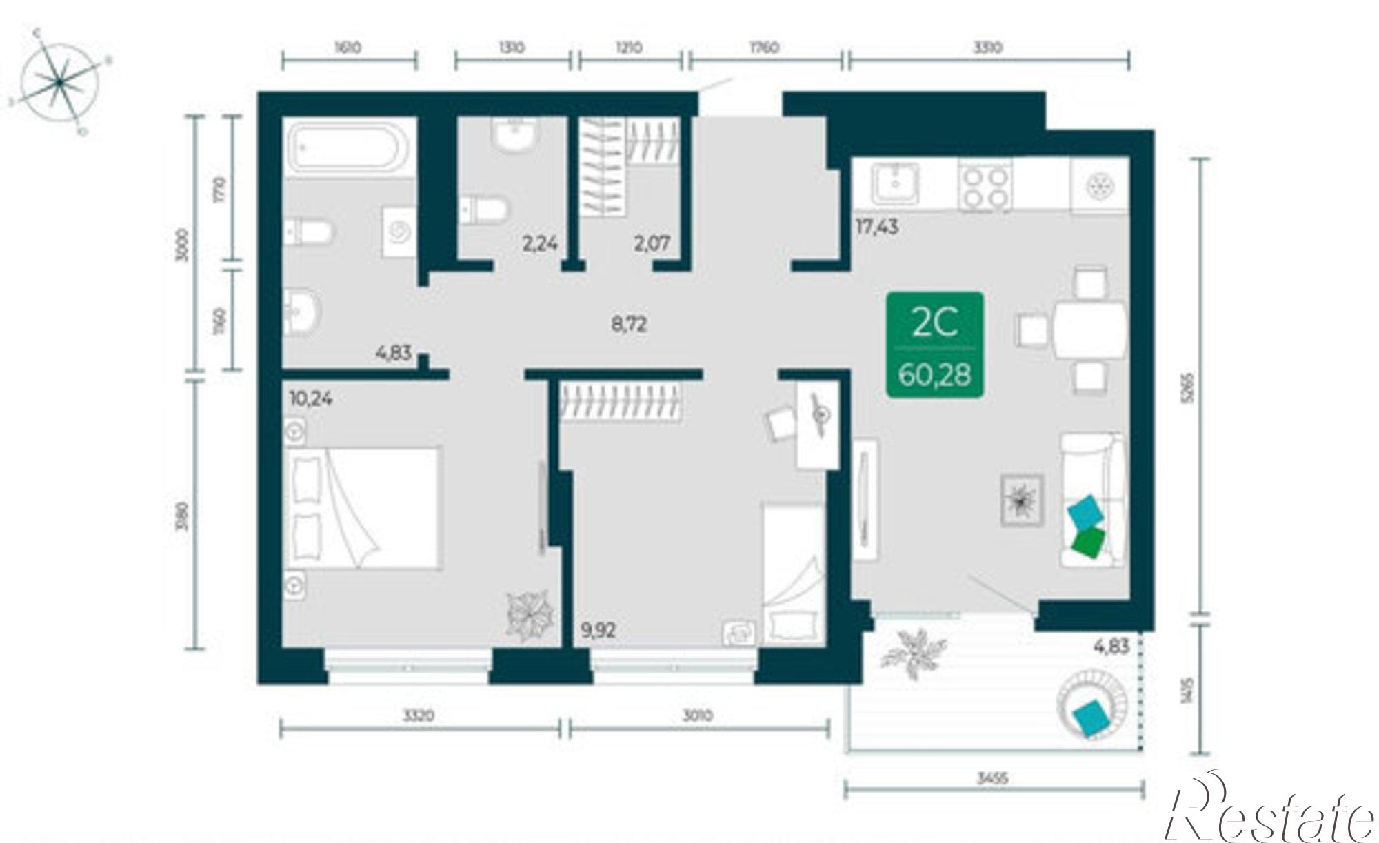 Купить квартиру за 8 700 000 рублей на улица Василия Подшибякина, 7