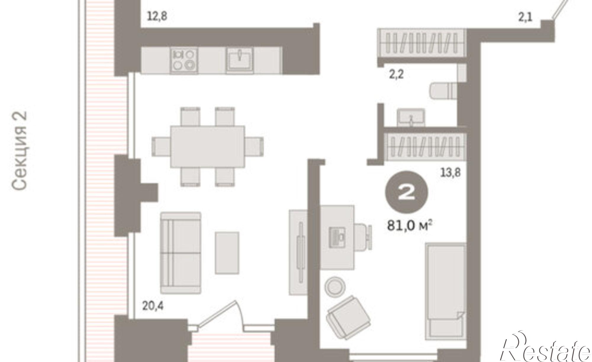 Купить квартиру за 13 210 000 рублей на Причальная улица, 11