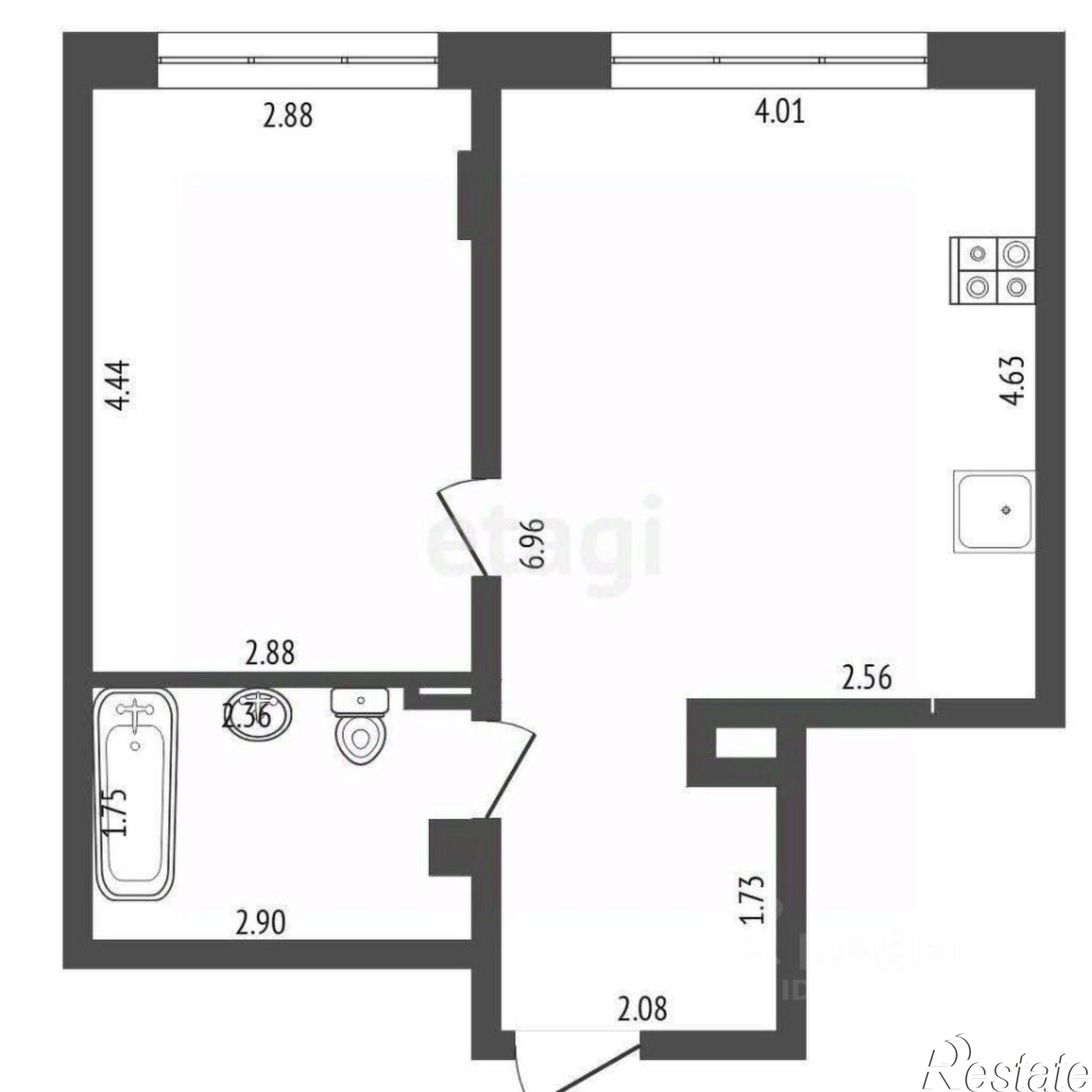 Купить квартиру за 6 200 000 рублей на ул Новоселов, 92