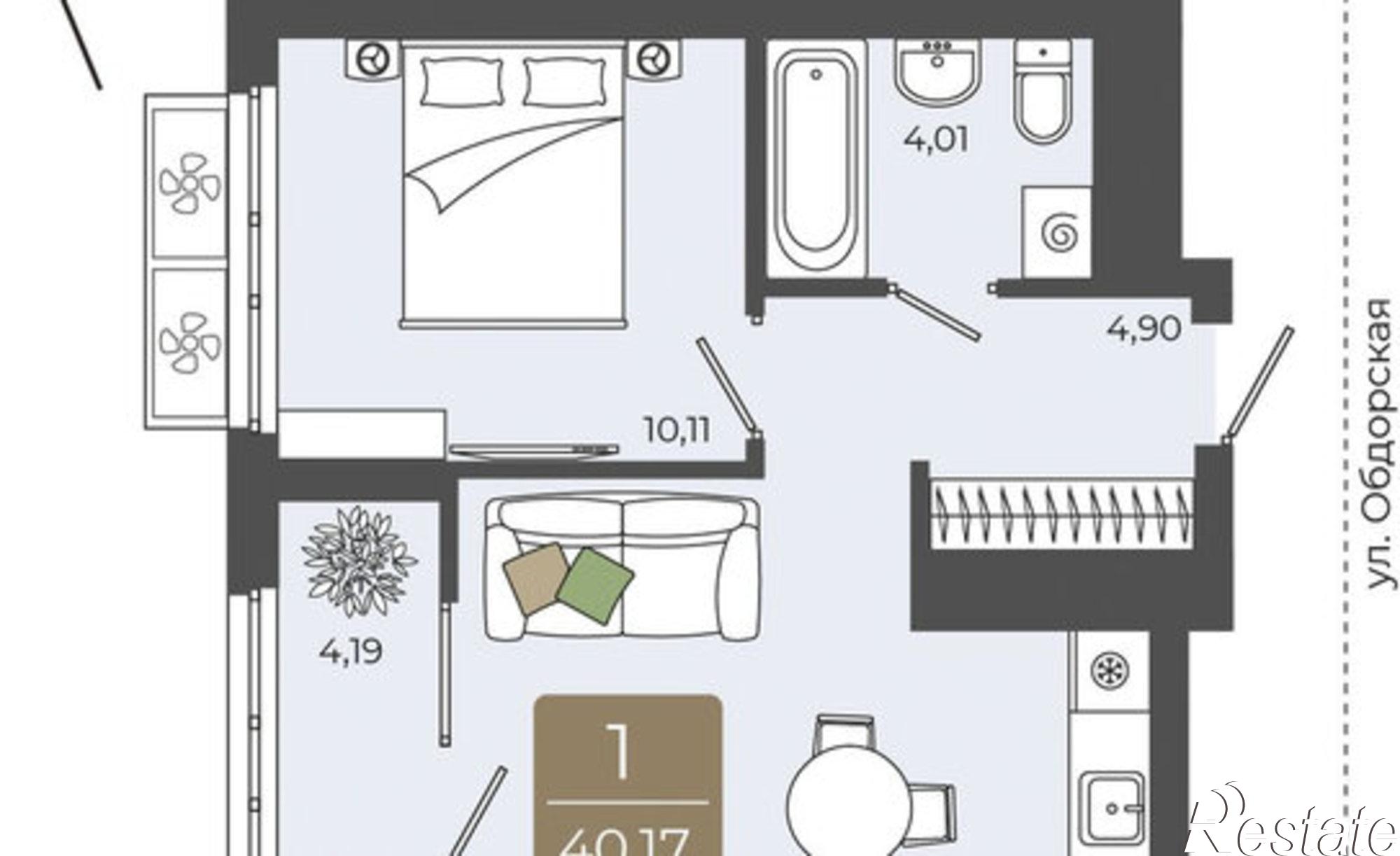 Купить квартиру за 6 810 000 рублей на улица Василия Подшибякина, 5