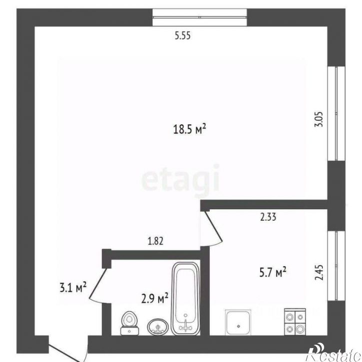 1-комн квартира Рижская улица, 78,  д. 78