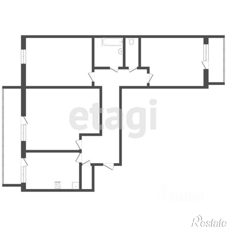 3-комн квартира улица Монтажников, 16,  д. 16