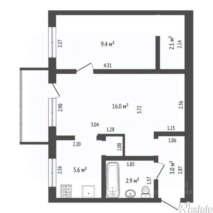 2-комн квартира ул Мельникайте, 94,  д. 94