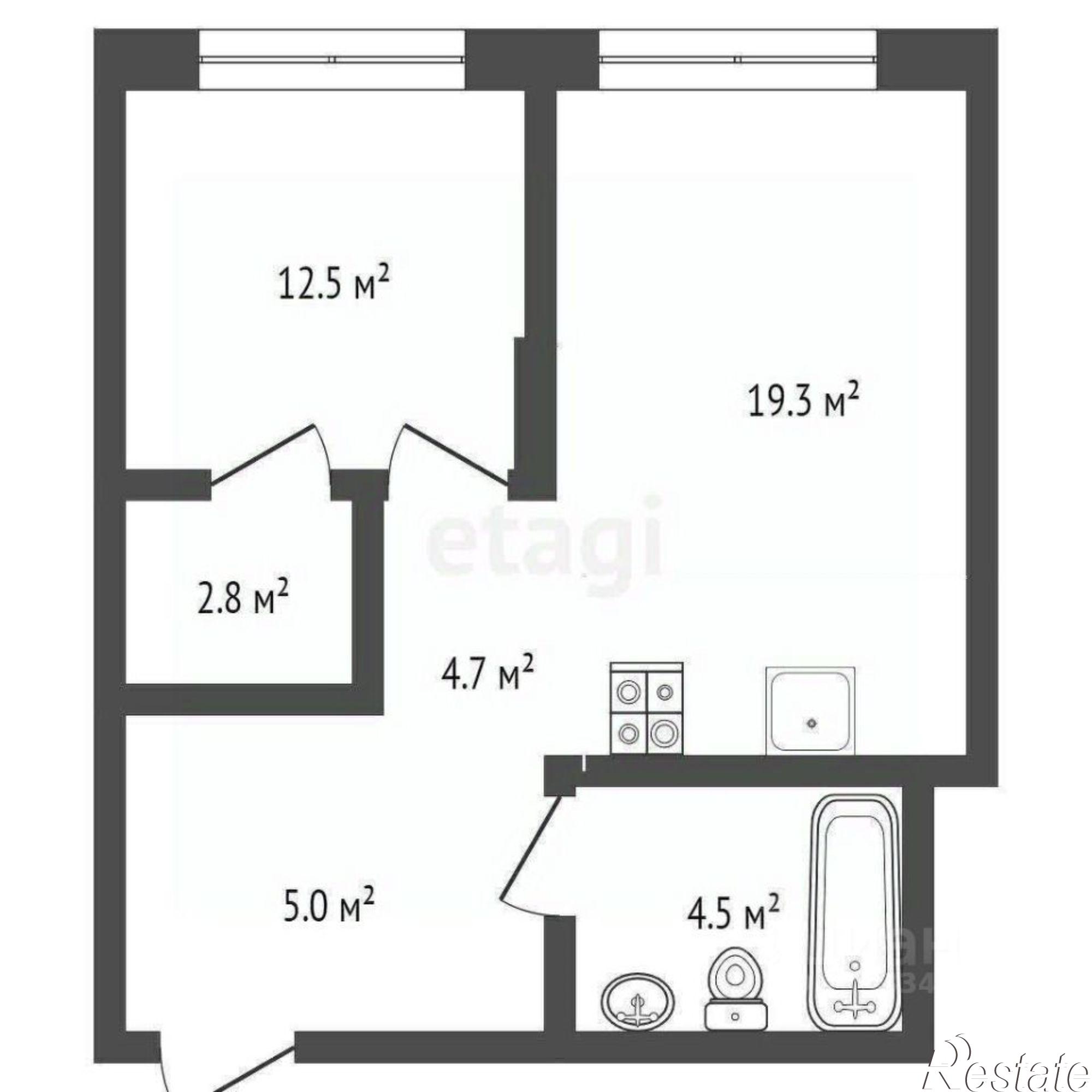 Купить квартиру за 6 400 000 рублей на Томская улица, 52 к1