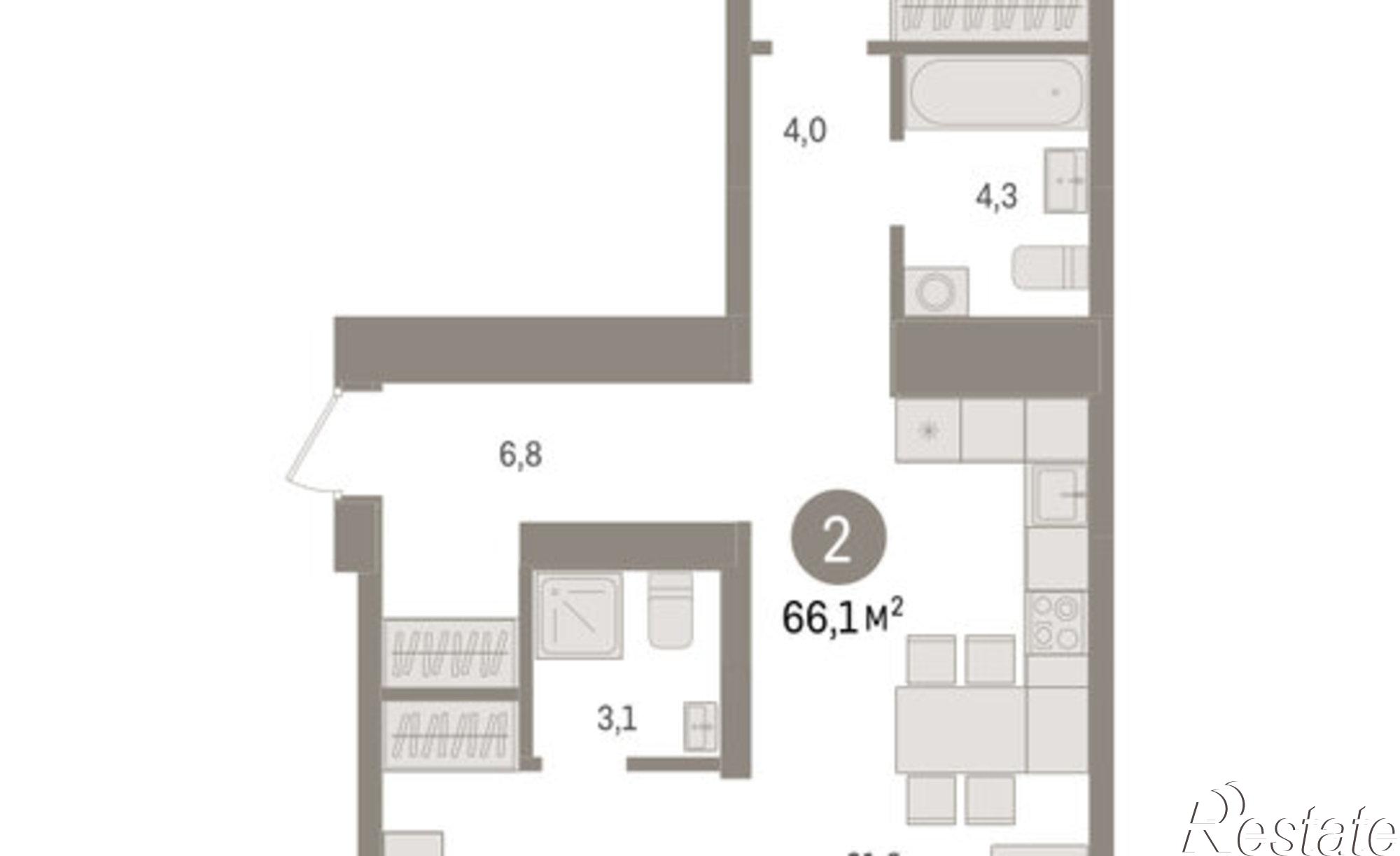 Купить квартиру за 10 760 000 рублей на Причальная улица, 11