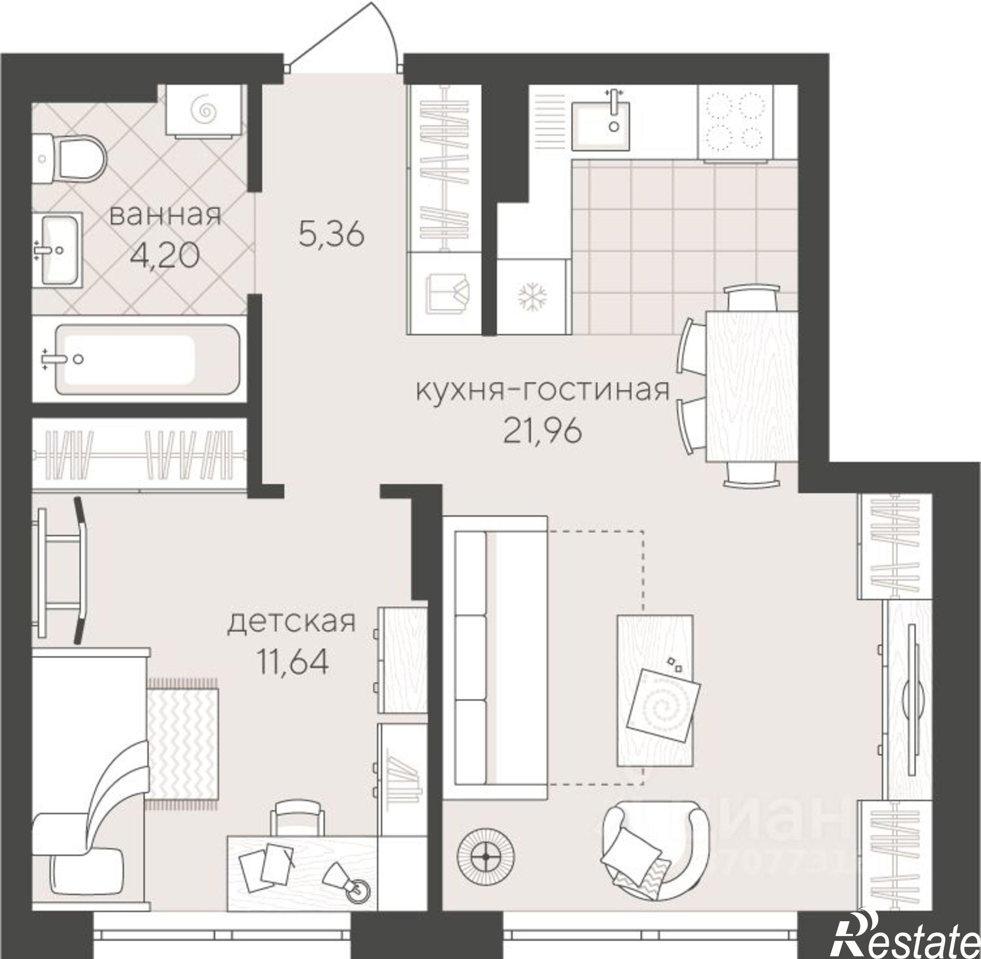 Купить квартиру за 5 650 000 рублей на ул Василия Шамова, 8