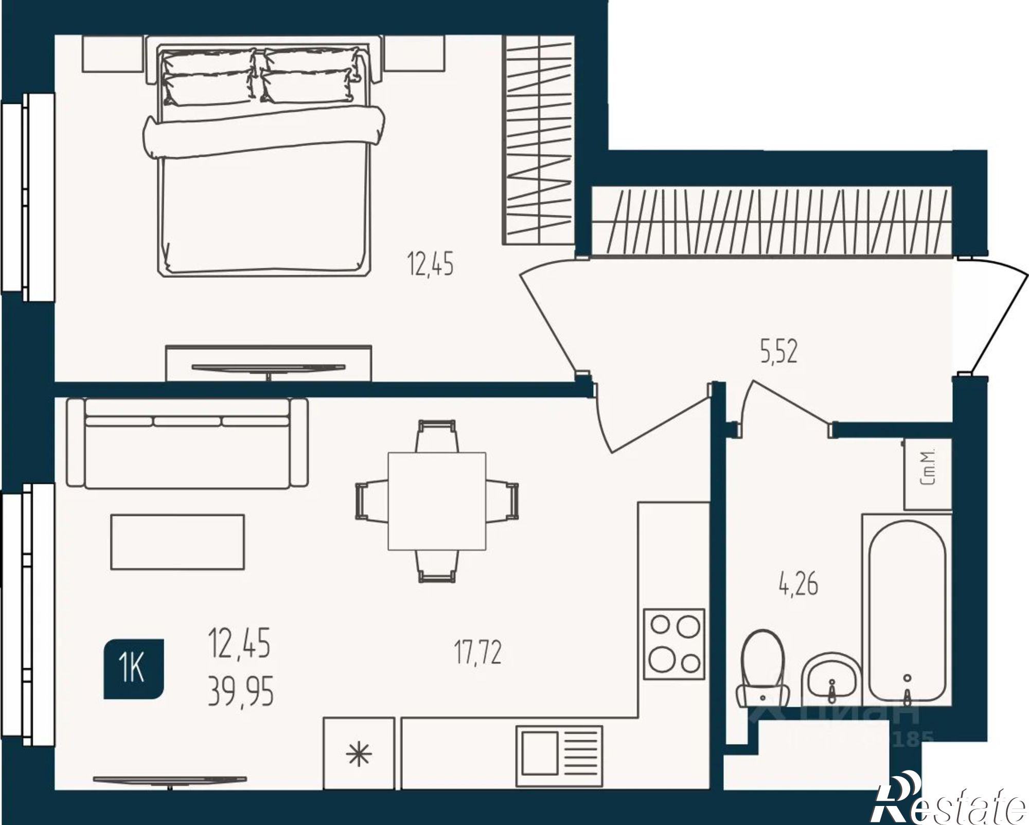 Купить квартиру за 5 990 000 рублей на микрорайон Мыс, улица Кулибина