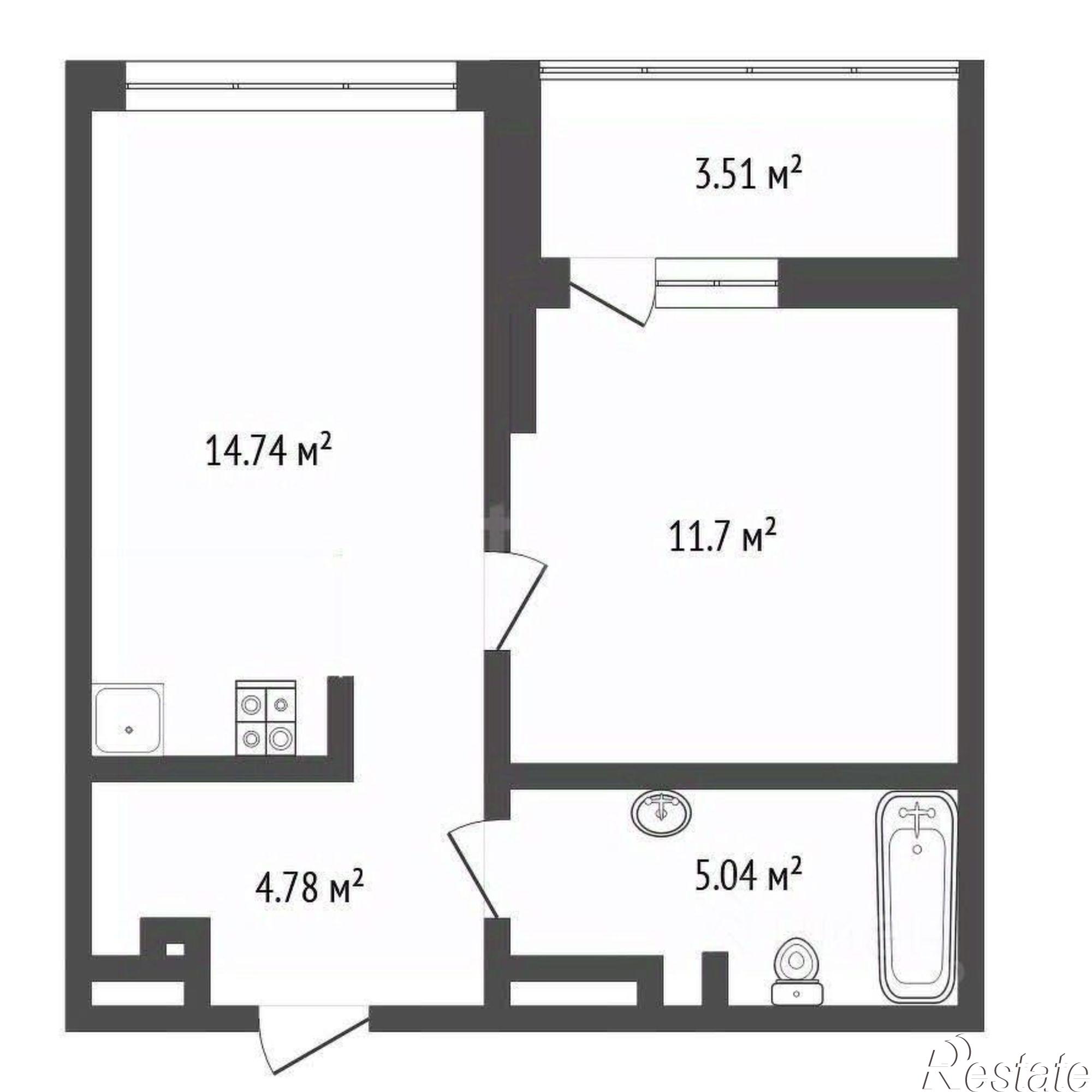 Купить квартиру за 7 000 000 рублей на ул 50 лет Октября, 57б 1