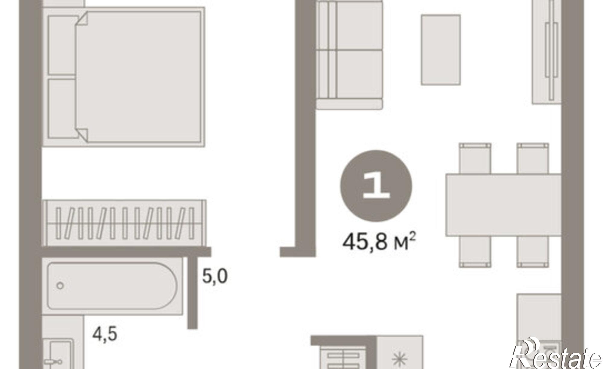 Купить квартиру за 9 230 000 рублей на Причальная улица, 7