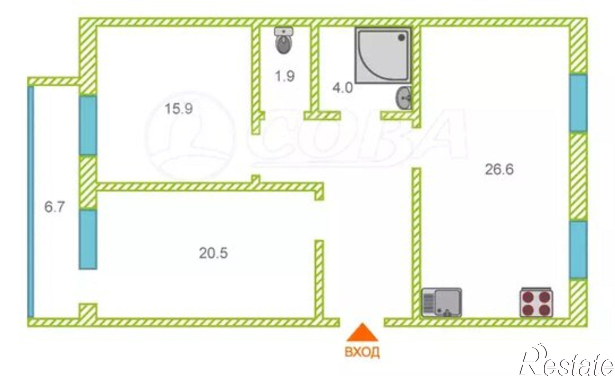 Купить квартиру за 12 000 000 рублей на Суходольская улица, 12