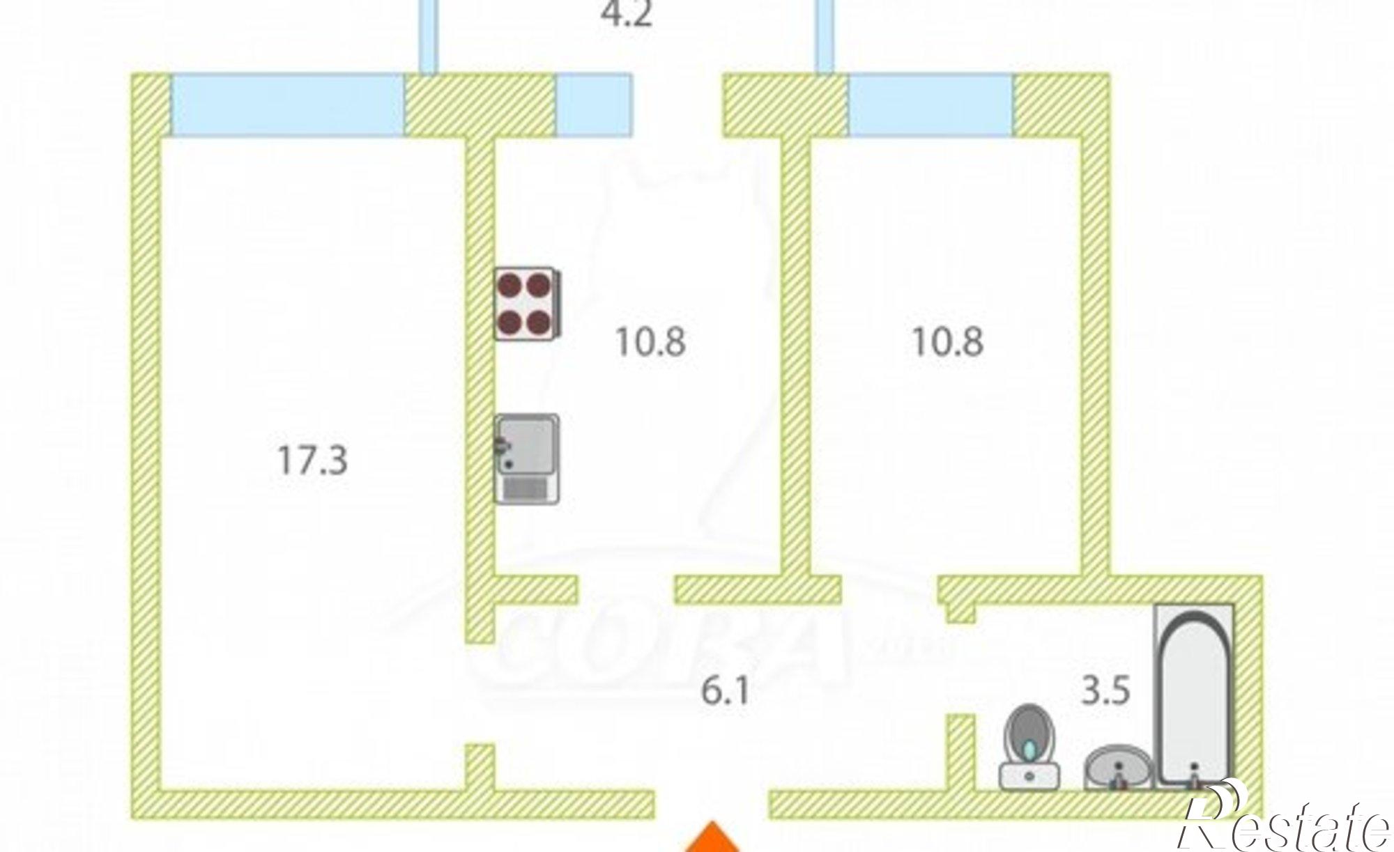 Купить квартиру за 6 300 000 рублей на улица Газовиков, 53