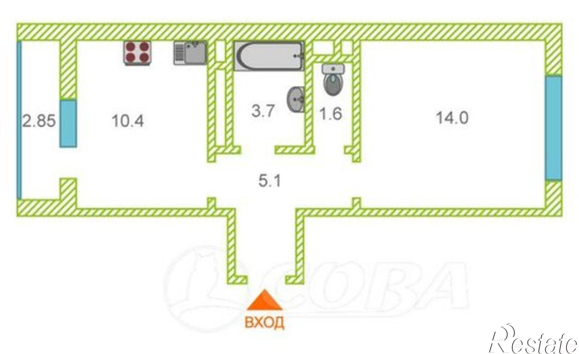 Купить квартиру за 4 600 000 рублей на ул Буденного, 1а 1
