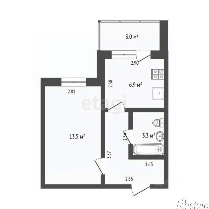 1-комн квартира ул Максима Горького, 10 1,  д. 10 1,  к. 1