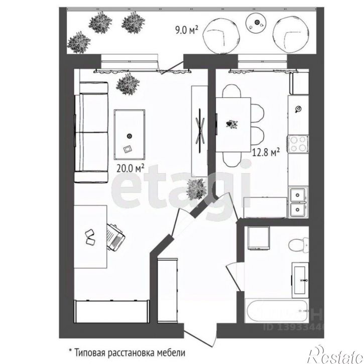 1-комн квартира ул Избышева, 6,  д. 6