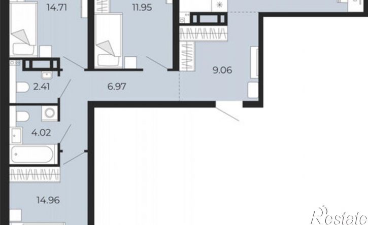 3-комн квартира в новом доме ул Камчатская, 109,  д. 109